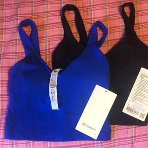lululemon athletica Align Tanks in Royal Blue & Black